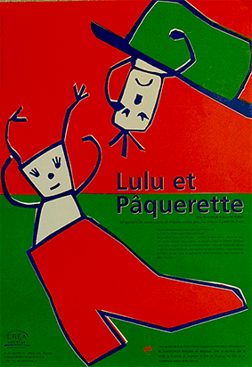 Lulu et Paquerette, affiche du spectacle du Créa-Théâtre ©MaisondelaMarionnette